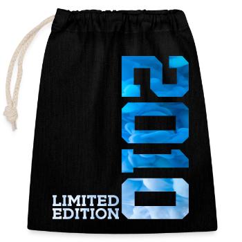 16TH BIRTHDAY LIMITED EDITION 2010 - Closable cotton gift bag (25x30cm) - black - Front