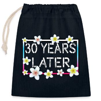 30 years later Birthday Gift - Closable cotton gift bag (25x30cm) - navy - Front