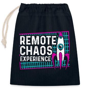 remote chaos experience - CCC Congress Hacker RC3 - Closable cotton gift bag (25x30cm) - navy - Front