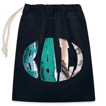 Bali - Indonesia - Closable cotton gift bag (25x30cm) - navy - Front