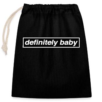 DEFINITELY BABY: Classic Rock n Roll Star - Closable cotton gift bag (25x30cm) - black - Front