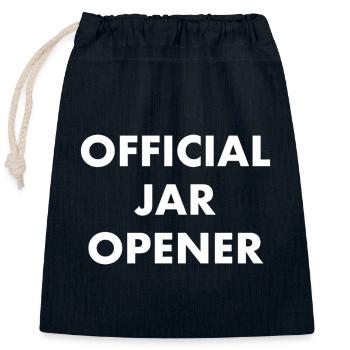 Official Jar Opener - Closable cotton gift bag (25x30cm) - navy - Front