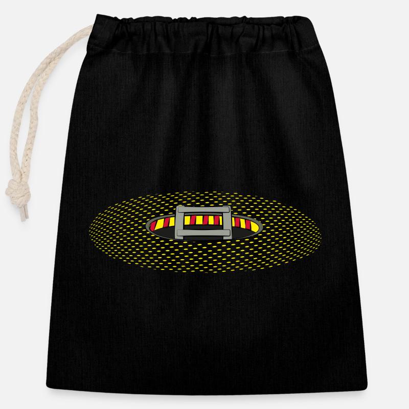 HERE IT IS - Closable cotton gift bag (25x30cm) - black