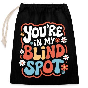 Blind blindness Visually impaired people - Closable cotton gift bag (25x30cm) - black - Front