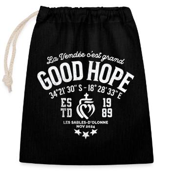 Vendée Good Hope Cape 2024 - Verschließbarer Geschenkbeutel aus Baumwolle (25x30cm) - Schwarz - Vorne