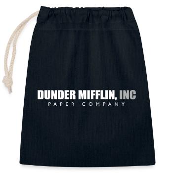 dunder mifflin Citation Meilleures ventes graphiques - Sac cadeau en coton avec cordon (25 x 30 cm) - bleu marine - Devant