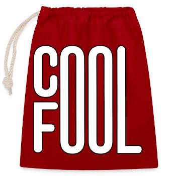 COOL FOOL SPORTS LINEART BLANC - Sac cadeau en coton avec cordon (25 x 30 cm) - rouge - Devant