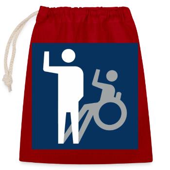 Tous les handicaps ne sont pas visibles * - Sac cadeau en coton avec cordon (25 x 30 cm) - rouge - Devant