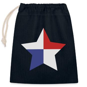 Panama-Sternenflagge - Verschließbarer Geschenkbeutel aus Baumwolle (25x30cm) - Navy - Vorne