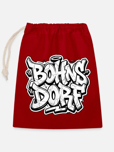 Bohnsdorf Berlin Graffiti - Verschließbarer Geschenkbeutel aus Baumwolle (25x30cm) - Rot