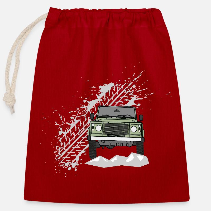 Defender Splash Front - Verschließbarer Geschenkbeutel aus Baumwolle (25x30cm) - Rot