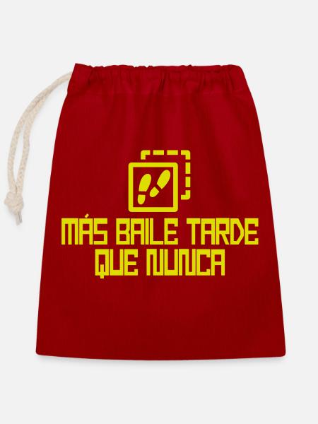 Zum Tanzen gekleidet - Verschließbarer Geschenkbeutel aus Baumwolle (25x30cm) - Rot