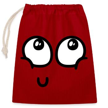 Surcharge de joie - Sac cadeau en coton avec cordon (25 x 30 cm) - rouge - Devant