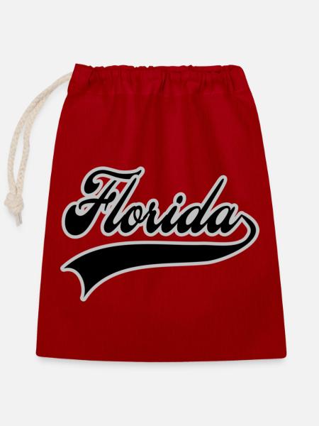 florida - Verschließbarer Geschenkbeutel aus Baumwolle (25x30cm) - Rot