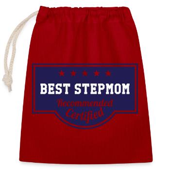 Best Mother-in-Law in the World - Closable cotton gift bag (25x30cm) - red - Front