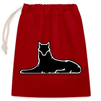 Wolf of Ichkeria 2024 - Closable cotton gift bag (25x30cm) - red - Front