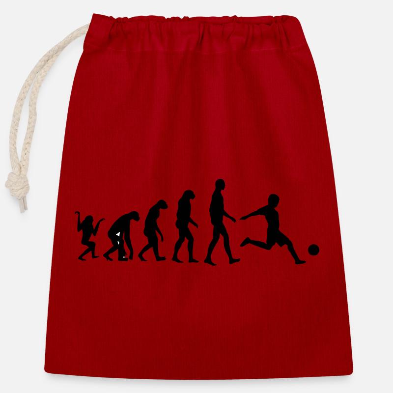 Footballer Evolution: Dominate from the Ground Up - Closable cotton gift bag (25x30cm) - red