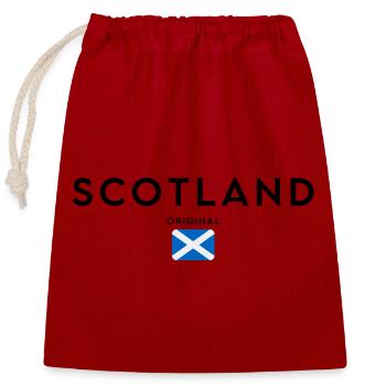 I love Scotland, Scottish flag - Closable cotton gift bag (25x30cm) - red - Front