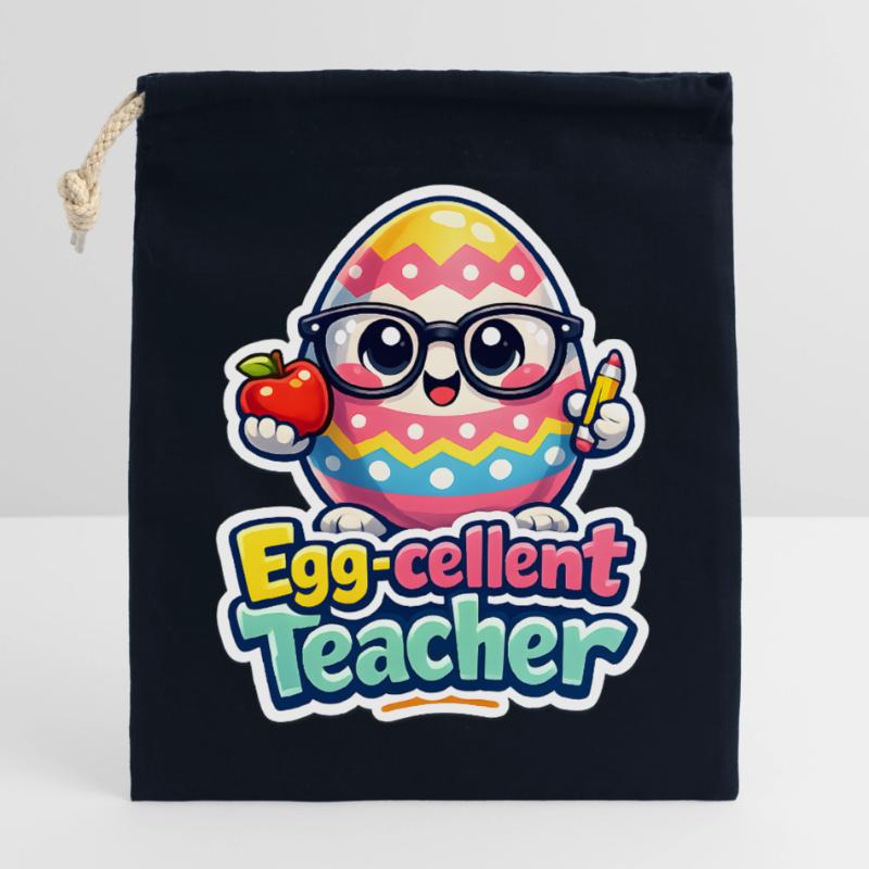 Egg Cellent Teacher Easter Egg Easter Closable cotton gift bag (25x30cm)