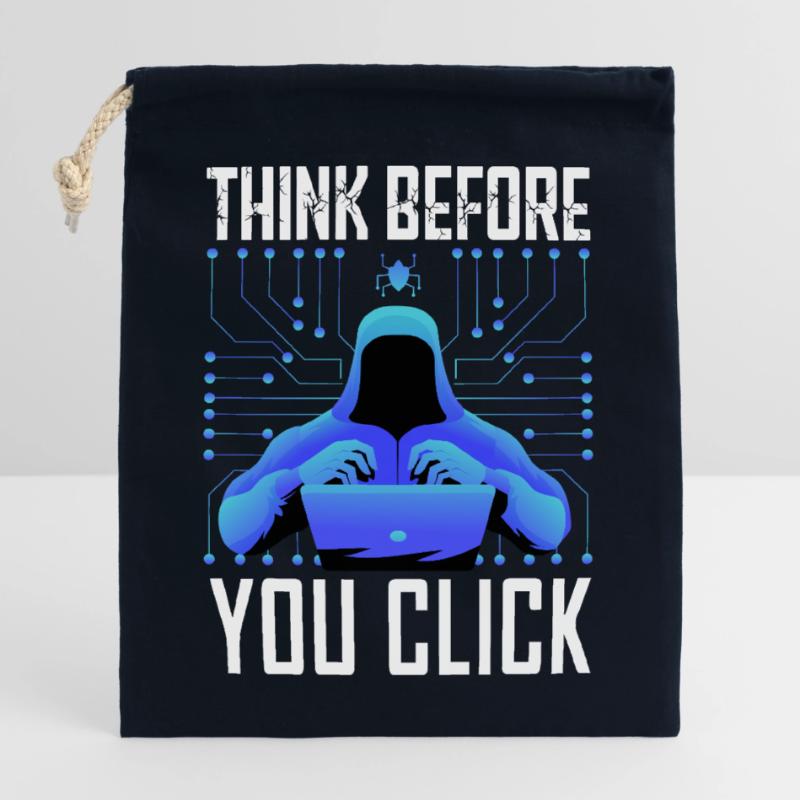 Hacker Hacker Programmeur Cybersécurité Linux Sac cadeau en coton avec cordon (25 x 30 cm)