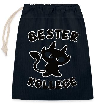 Cool meilleur collègue design - Sac cadeau en coton avec cordon (25 x 30 cm) - bleu marine - Devant