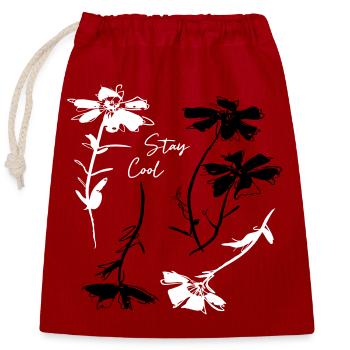 stay cool - Verschließbarer Geschenkbeutel aus Baumwolle (25x30cm) - Rot - Vorne