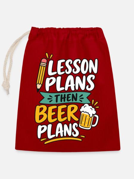Bierliebhaber Stammtisch Bier Fan Geschenk - Verschließbarer Geschenkbeutel aus Baumwolle (25x30cm) - Rot