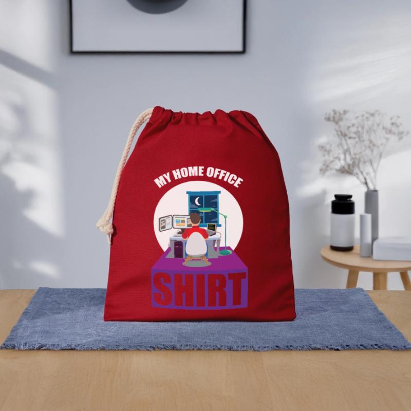 Night Shift Coder Programmer Desk Graphic Verschließbarer Geschenkbeutel aus Baumwolle (25x30cm)