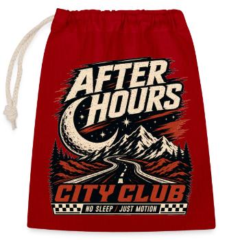 City Club - Sac cadeau en coton avec cordon (25 x 30 cm) - rouge - Devant