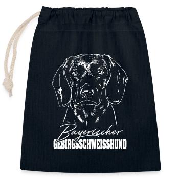Wilsigns BAYERISCHER GEBIRGSSCHWEISSHUND Jagdhunde - Verschließbarer Geschenkbeutel aus Baumwolle (25x30cm) - Navy - Vorne