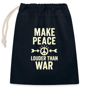 Déclaration de liberté - Sac cadeau en coton avec cordon (25 x 30 cm) - bleu marine - Devant