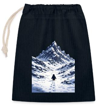 But why Penguin - Closable cotton gift bag (25x30cm) - navy - Front
