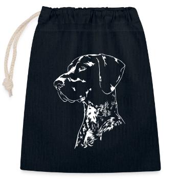 GERMAN SHORT HAIR Hunting dogs Hunting dog Wilsigns - Closable cotton gift bag (25x30cm) - navy - Front