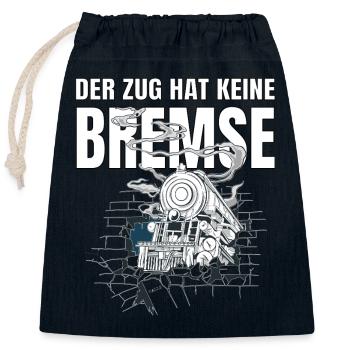 The train has no brakes - Party Malle - Closable cotton gift bag (25x30cm) - navy - Front