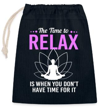 Buddhismus Buddhist Buddha Zen Meditation Namaste - Verschließbarer Geschenkbeutel aus Baumwolle (25x30cm) - Navy - Vorne