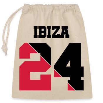 Ibiza 24 - Sac cadeau en coton avec cordon (25 x 30 cm) - nature - Devant