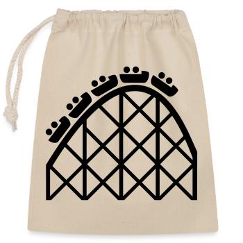 montagnes russes - Sac cadeau en coton avec cordon (25 x 30 cm) - nature - Devant