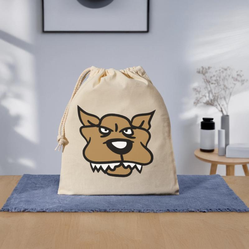 Dog, Monster, Evil, , Wolf, Sharp Teeth Closable cotton gift bag (25x30cm)