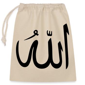 Allah Got arabisch - Verschließbarer Geschenkbeutel aus Baumwolle (25x30cm) - Natur - Vorne