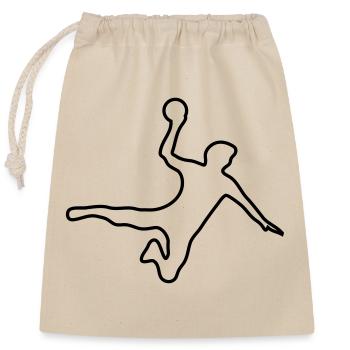 handball - Verschließbarer Geschenkbeutel aus Baumwolle (25x30cm) - Natur - Vorne