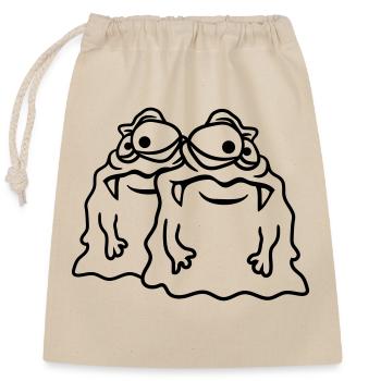 Team 2 friends couple glibber slime disgusting slime - Closable cotton gift bag (25x30cm) - nature - Front