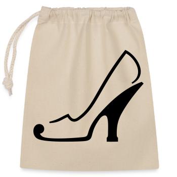 Talon Talon Escarpins Stiletto Sock Chaussure Design - Sac cadeau en coton avec cordon (25 x 30 cm) - nature - Devant
