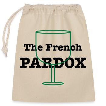 The French Pardox - Closable cotton gift bag (25x30cm) - nature - Front