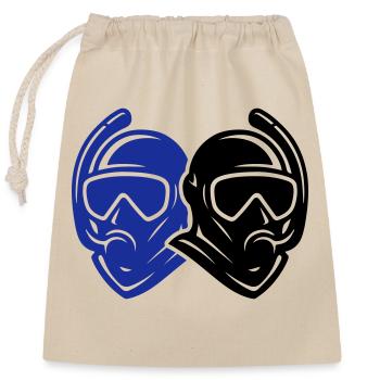 Diver icon - Closable cotton gift bag (25x30cm) - nature - Front