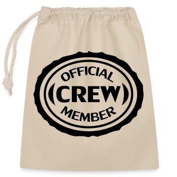 Official Crew Member - Sac cadeau en coton avec cordon (25 x 30 cm) - nature - Devant