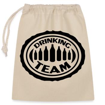 Drinking Team - Verschließbarer Geschenkbeutel aus Baumwolle (25x30cm) - Natur - Vorne