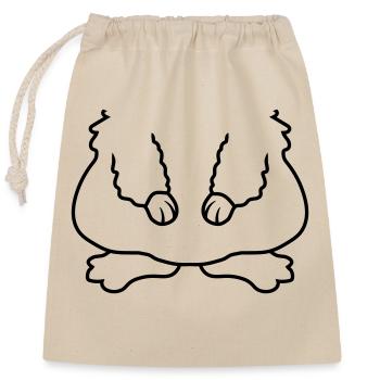 Drôle de déguisement de corps Hamster - Sac cadeau en coton avec cordon (25 x 30 cm) - nature - Devant