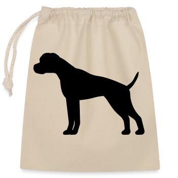 Boxer - Verschließbarer Geschenkbeutel aus Baumwolle (25x30cm) - Natur - Vorne