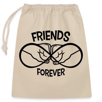 Friends Forever 2 Bro Fist Fists Friends Team - Closable cotton gift bag (25x30cm) - nature - Front