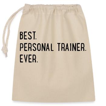 Entraîneur personnel - Sac cadeau en coton avec cordon (25 x 30 cm) - nature - Devant